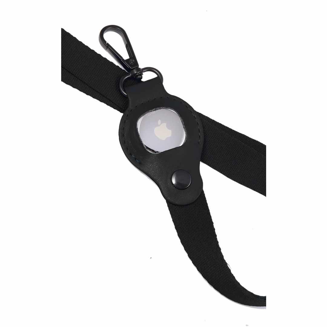 Recycled airtag lanyard Black miniatura 6