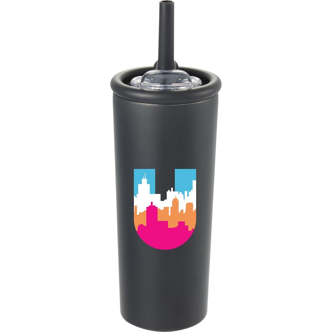 Kyser recycled vacuum tumbler w/ straw 20oz Black miniatura 18