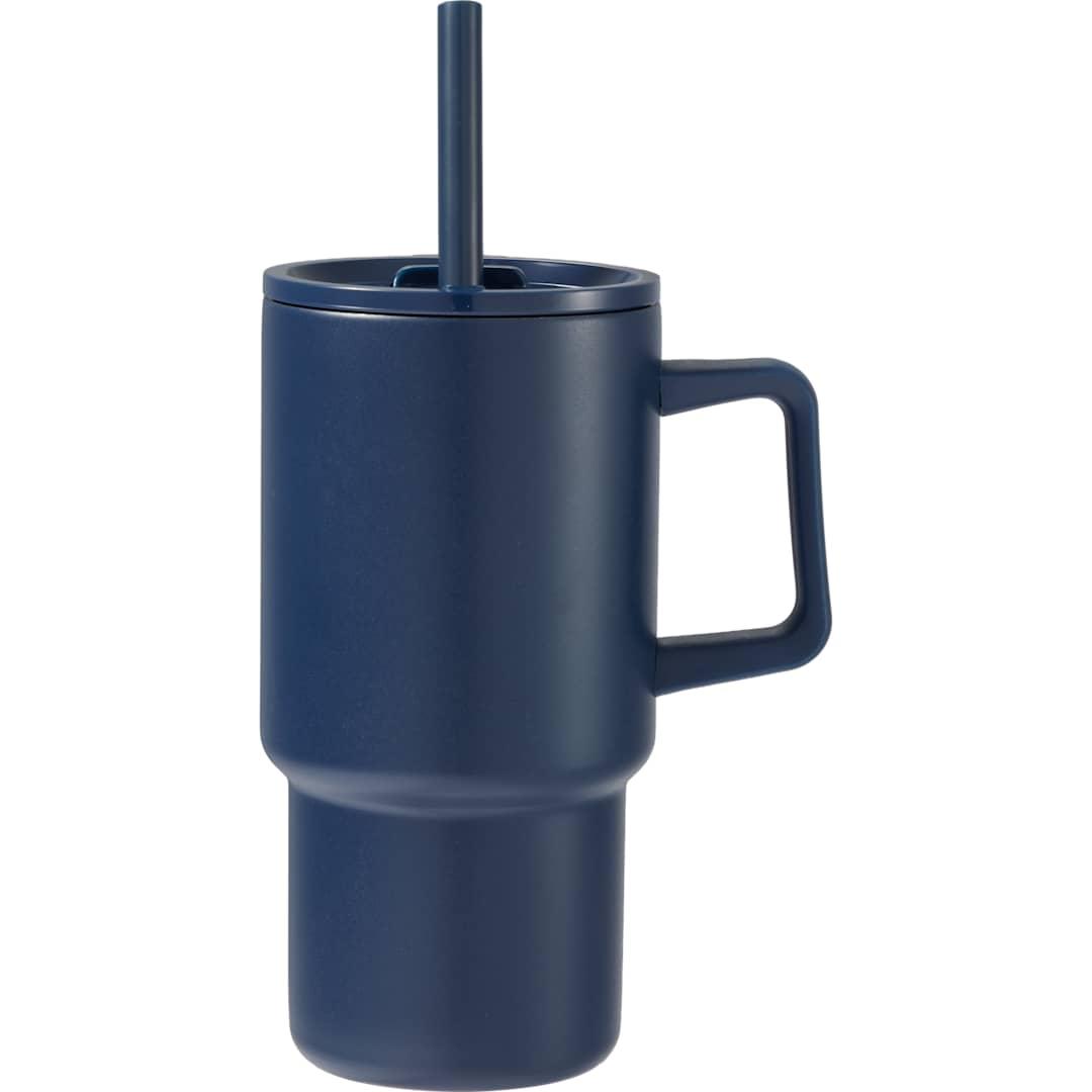 Summit 18oz recycled vacuum insulated mug w/ straw Black miniatura 21