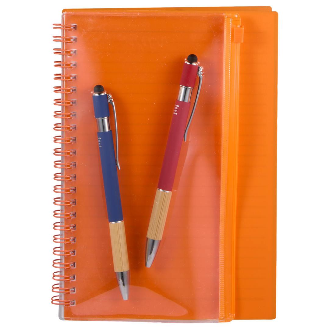 5.5 X 8.5 spiral notebook with clear pocket Black miniatura 15