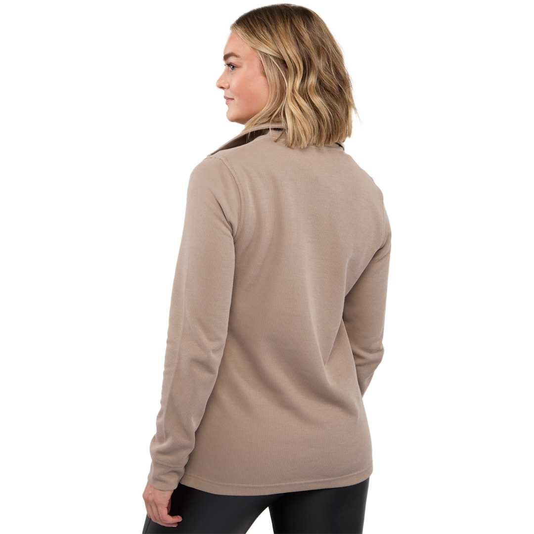 Hudson eco knit half zip - womens Beige miniatura 3
