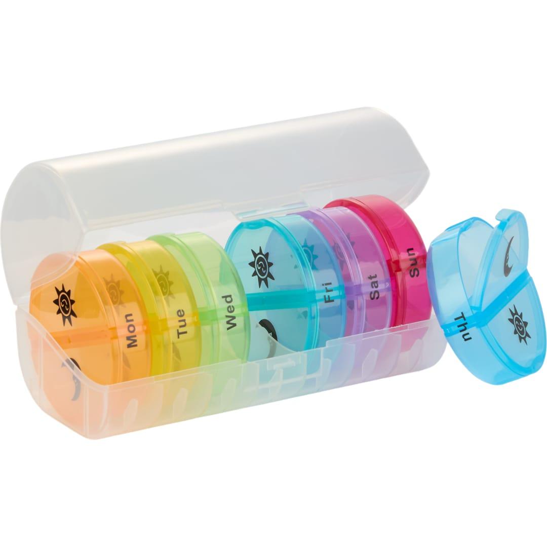 7 Day recycled travel pill organizer Black miniatura 16