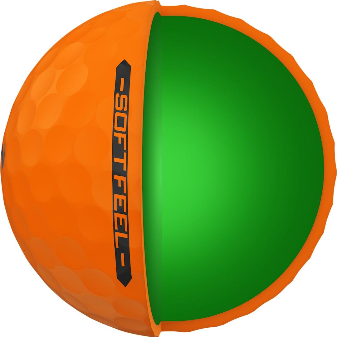 Srixon soft feel brite golf balls - 3 pack Orange miniatura 7