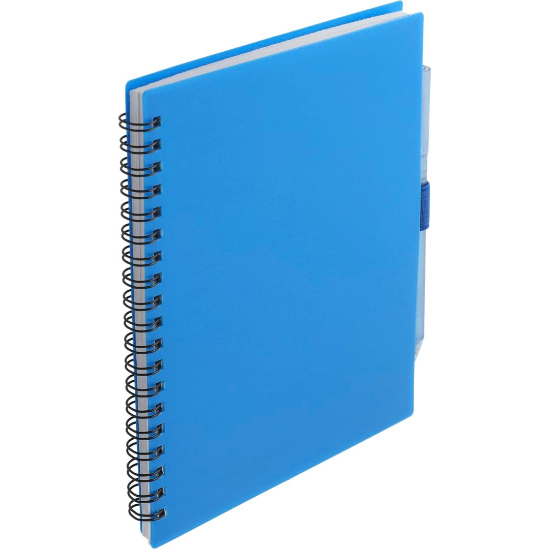Fsc® recycled 5.5 x 7 spiral notebook w/ rpet pe Black miniatura 10