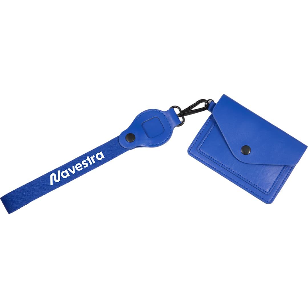 Recycled wrist lanyard with card holder Black miniatura 15