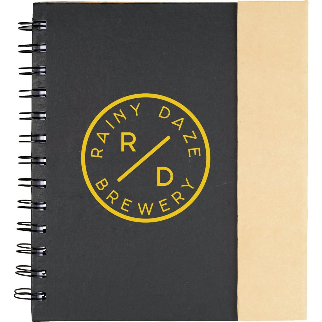 Fsc® recycled 6.5 x 7 lock-it spiral notebook Black miniatura 6