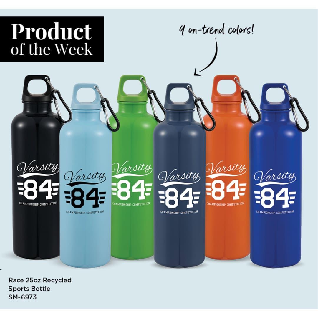 Race 25oz recycled bottle with carabiner Black miniatura 2