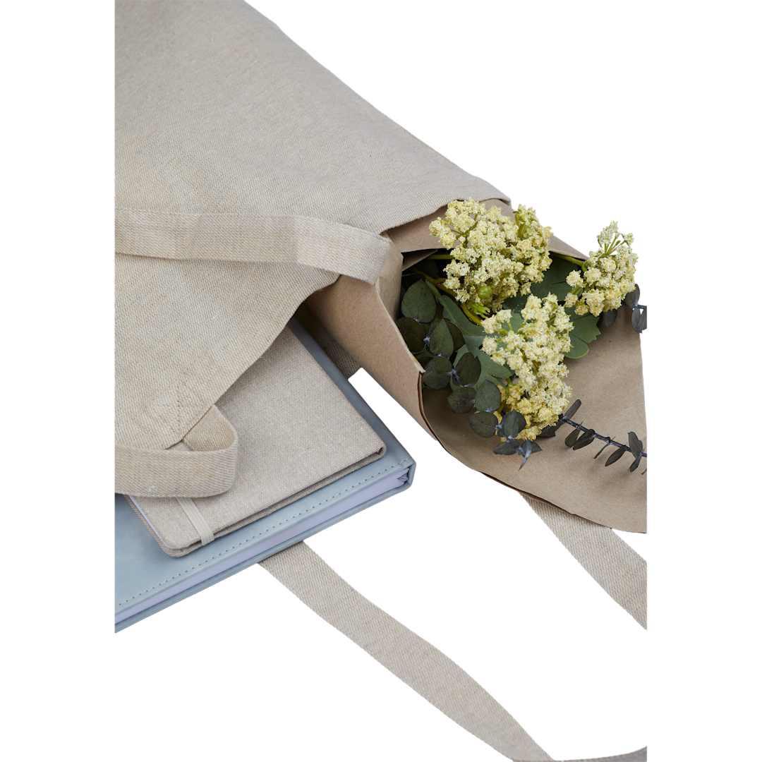 Recycled 6oz cotton twill convention tote Navy Blue miniatura 7