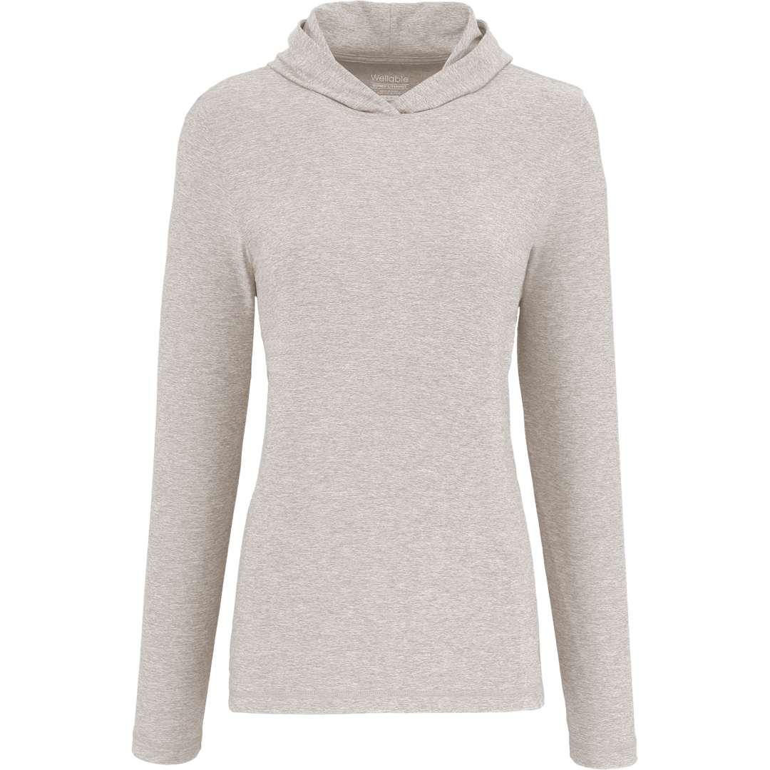 Wellable womens knit hoodie Fossil Heather (138) miniatura 6