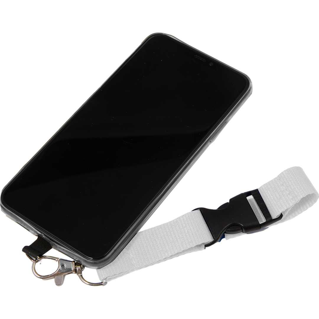Adjustable recycled phone lanyard Black miniatura 32