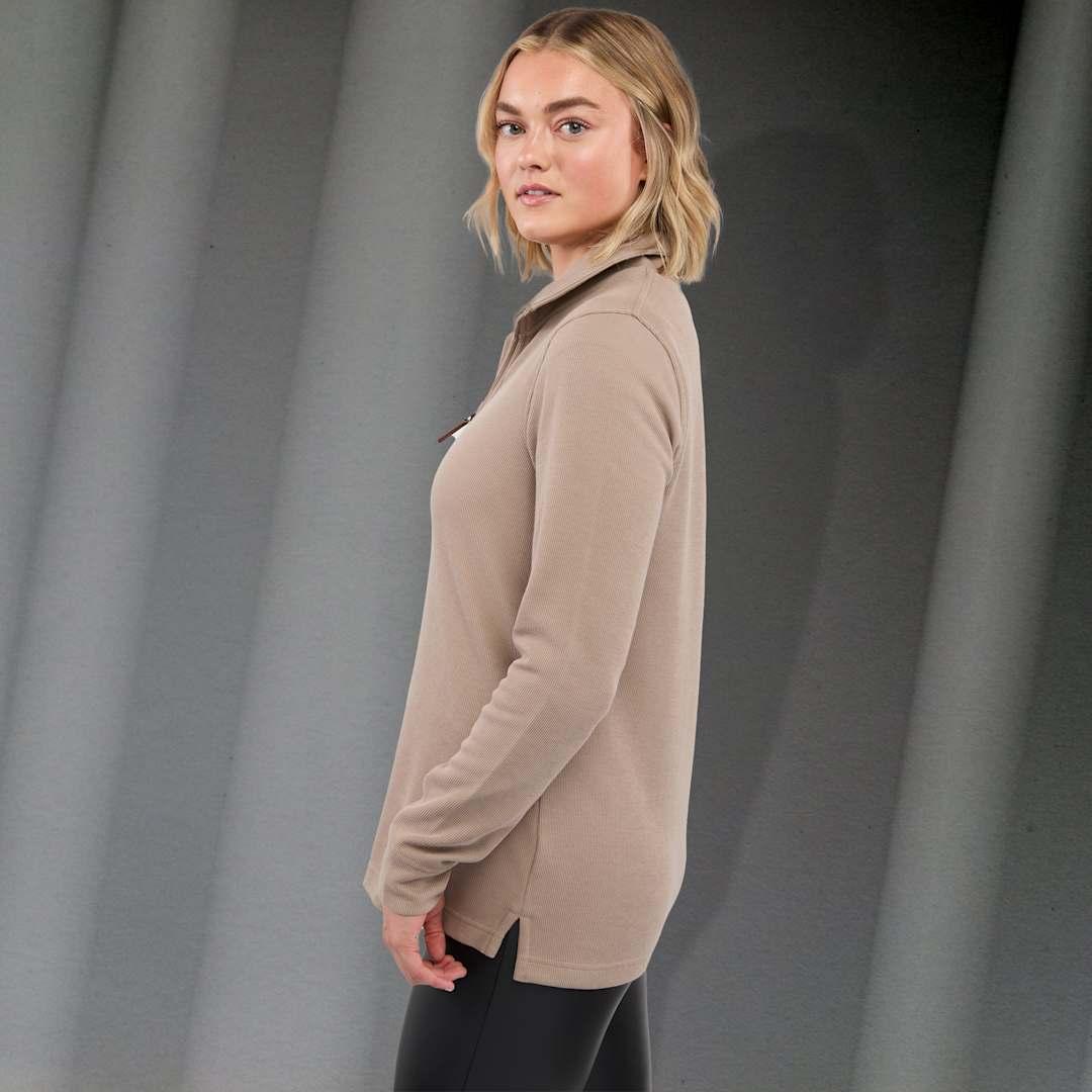 Hudson eco knit half zip - womens Beige miniatura 10
