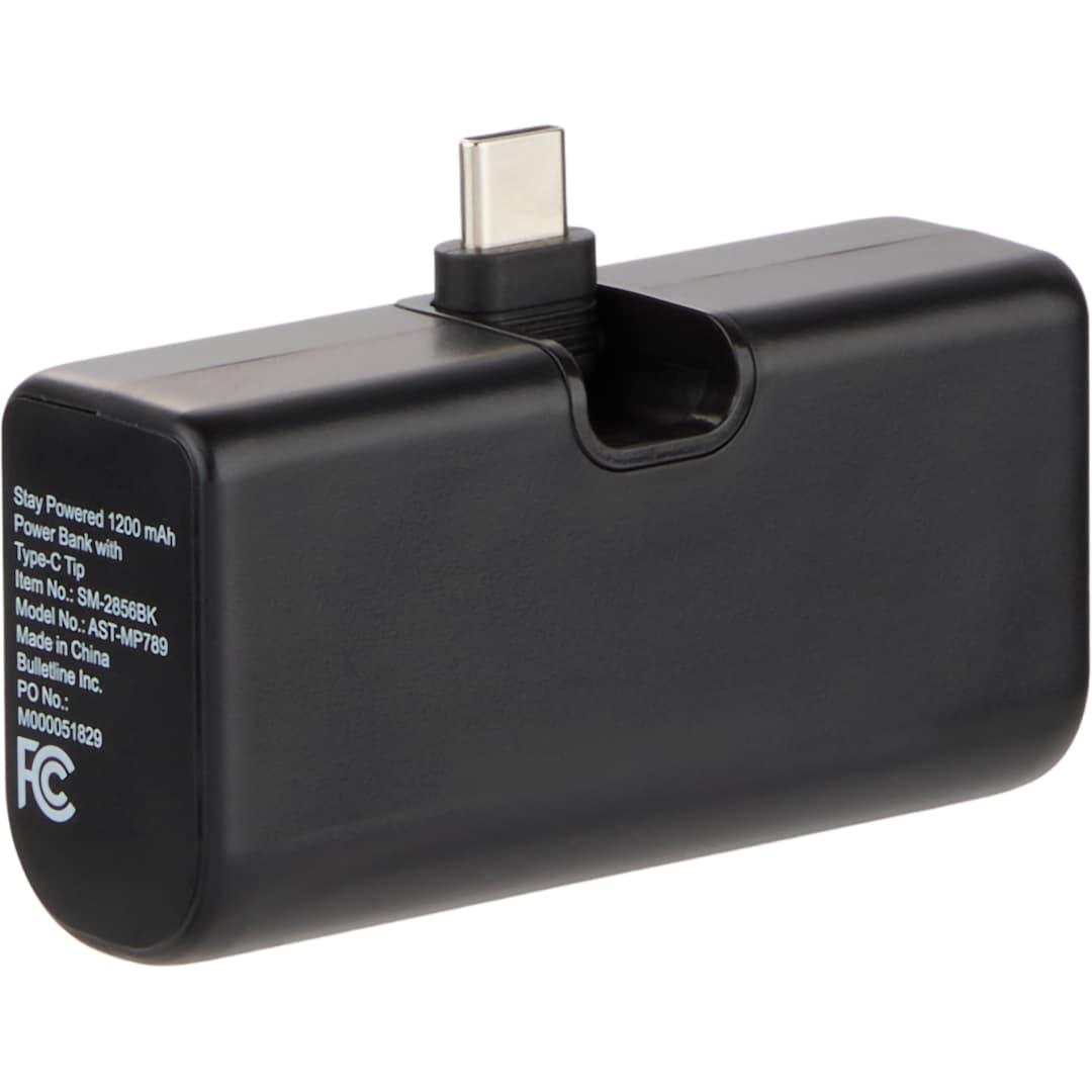 Stay powered 1200 mah power bank with type-c tip White miniatura 4