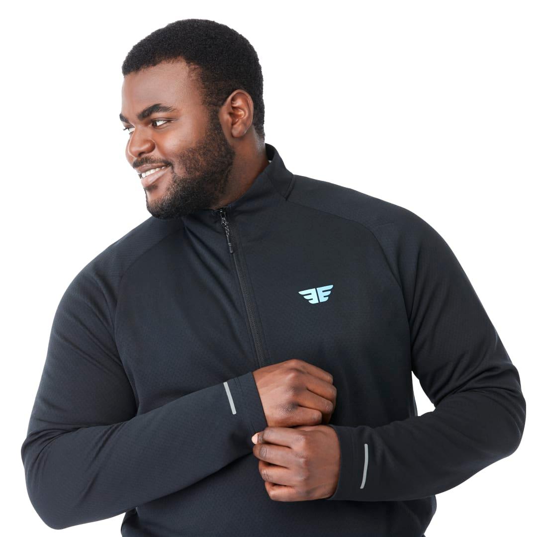 Mens asgard eco knit quarter zip Silver miniatura 18