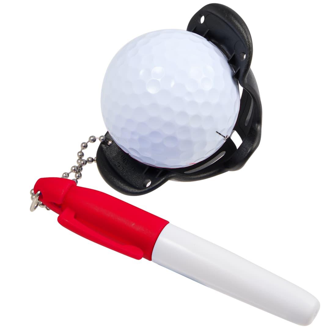 Golf ball stencil with marker Black miniatura 15