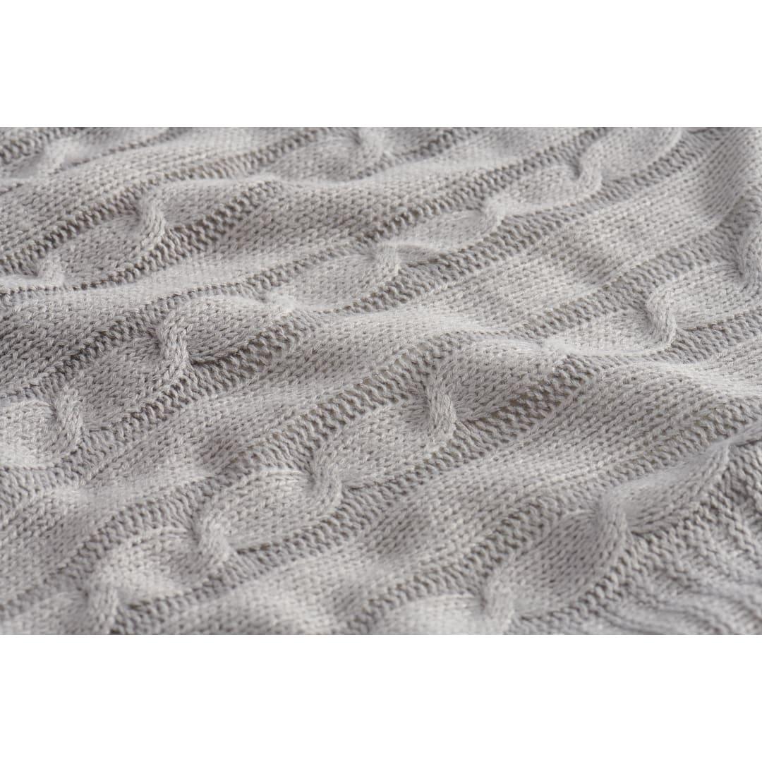 Field & co.® cable knit sherpa blanket Grey miniatura 16