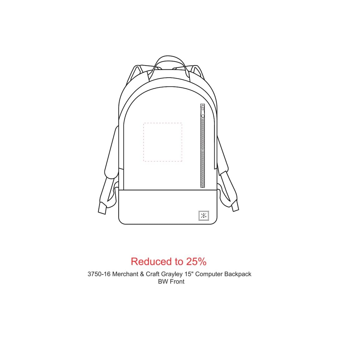 Merchant & craft grayley 15 computer backpack Graphite front