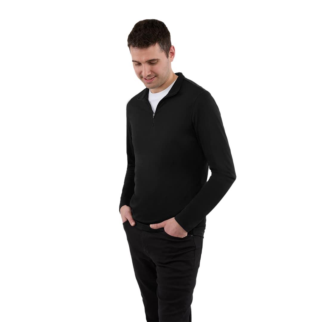 Dara knit quarter zip - mens Navy Blue miniatura 14