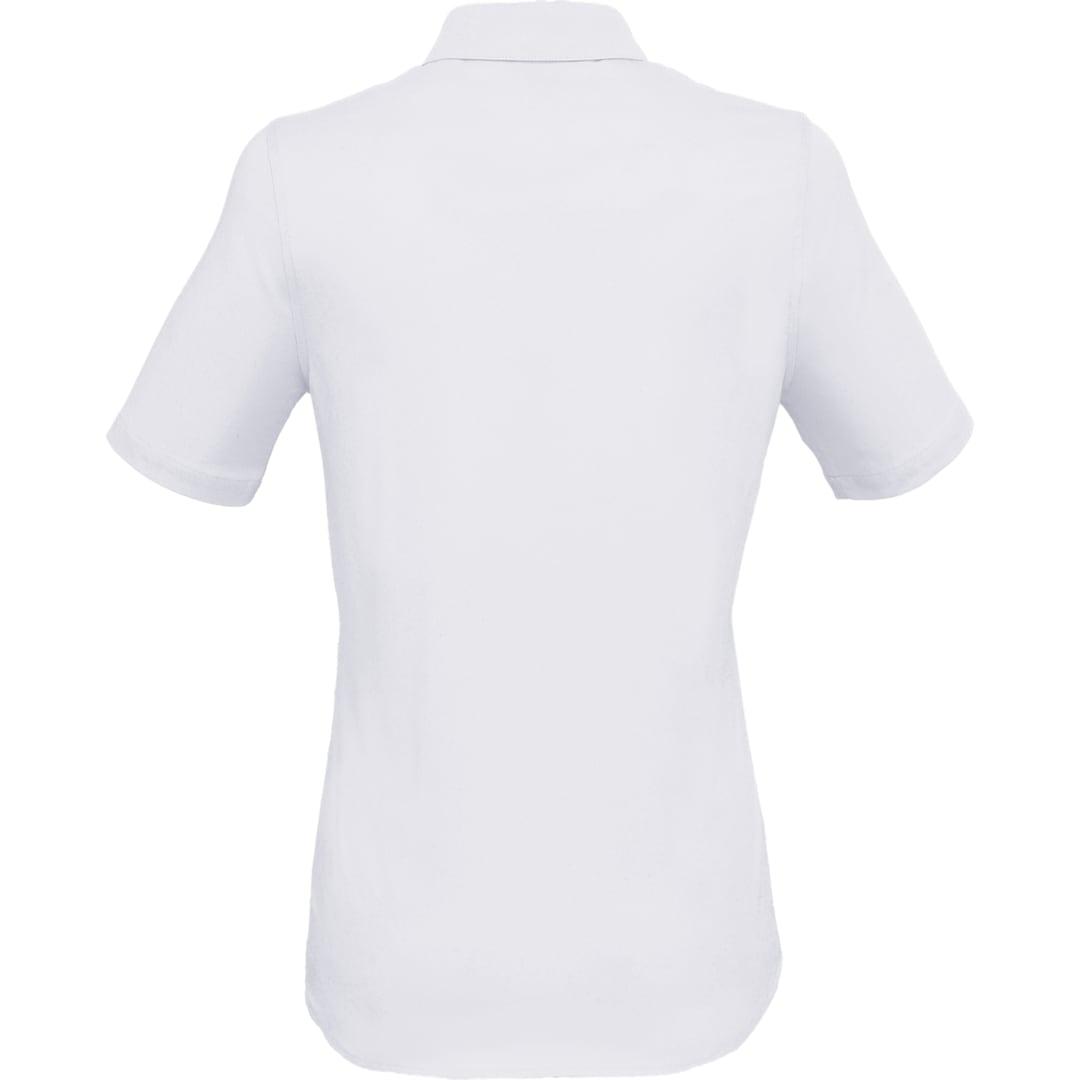 Tatra eco short knit button up sleeve shirt - womens White front