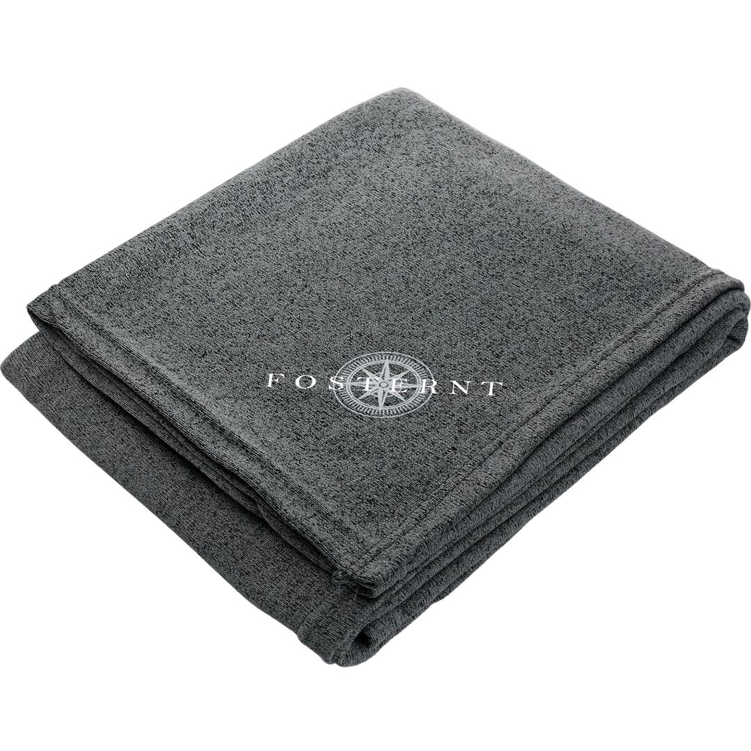 Heathered fleece blanket Blue miniatura 4