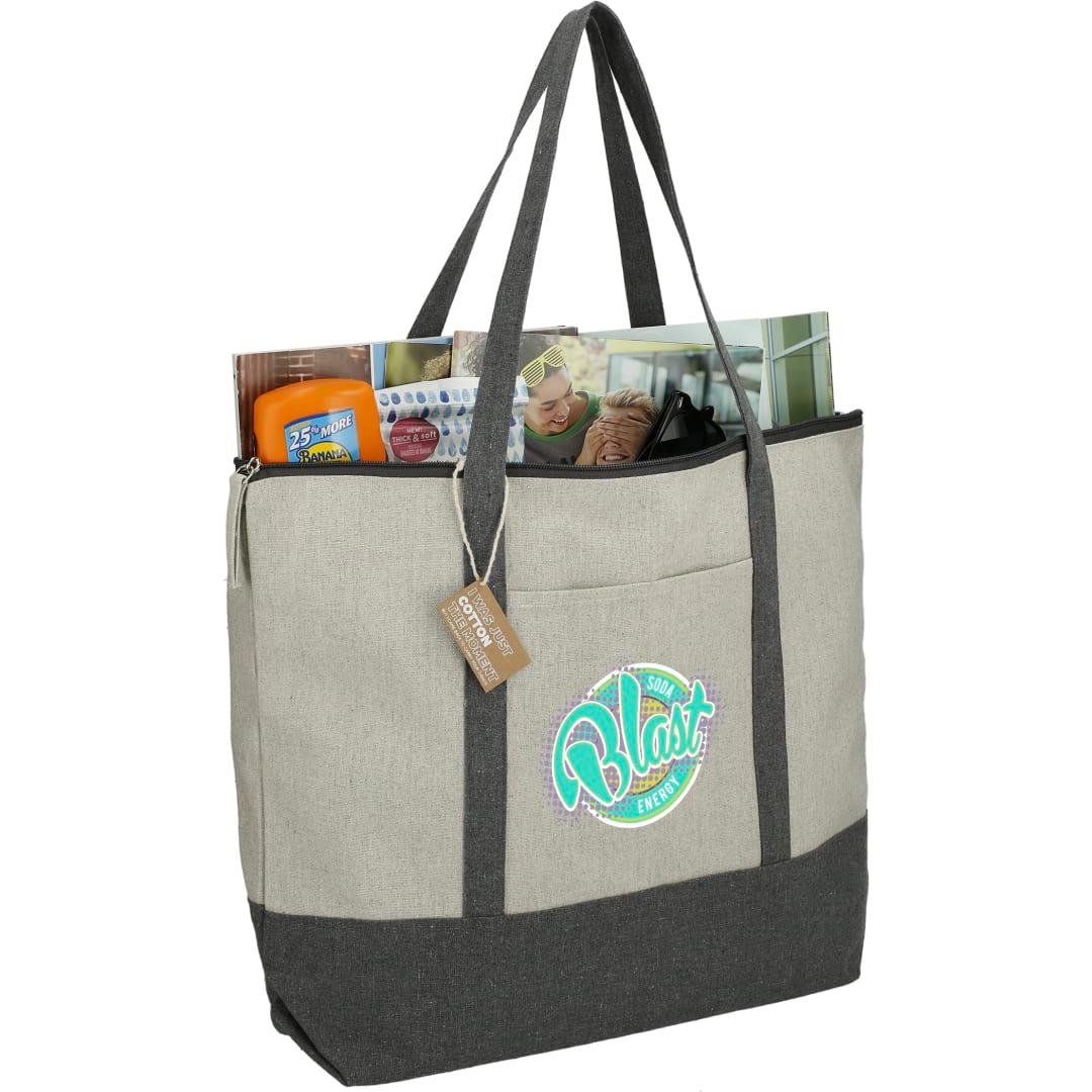 Repose 10oz recycled cotton zippered tote Grey miniatura 14