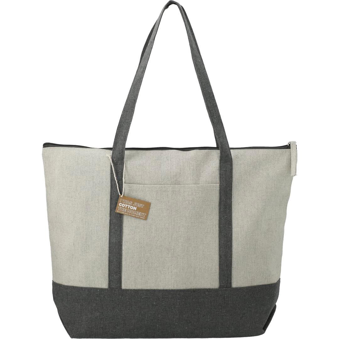 Repose 10oz recycled cotton zippered tote Grey miniatura 12