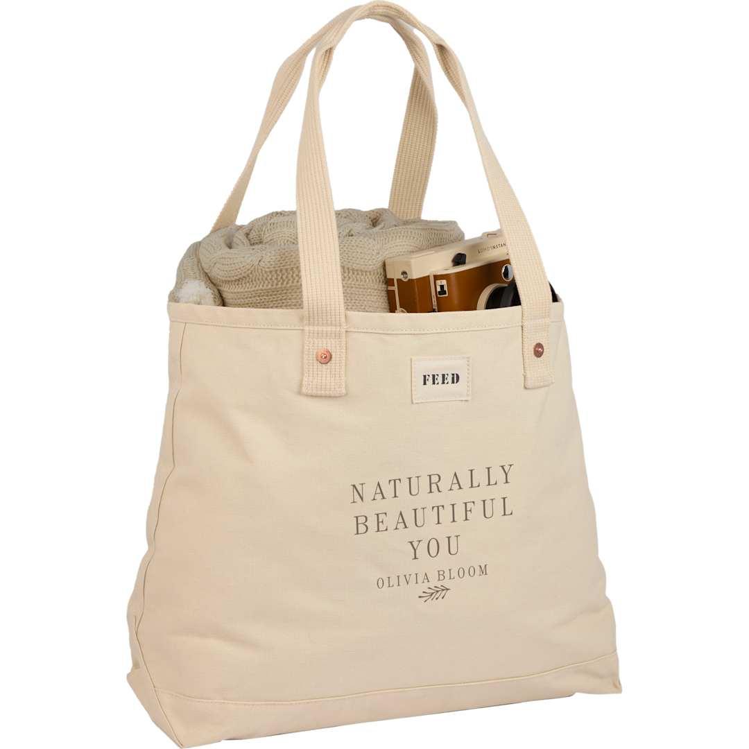 Feed organic cotton weekend tote Black miniatura 25