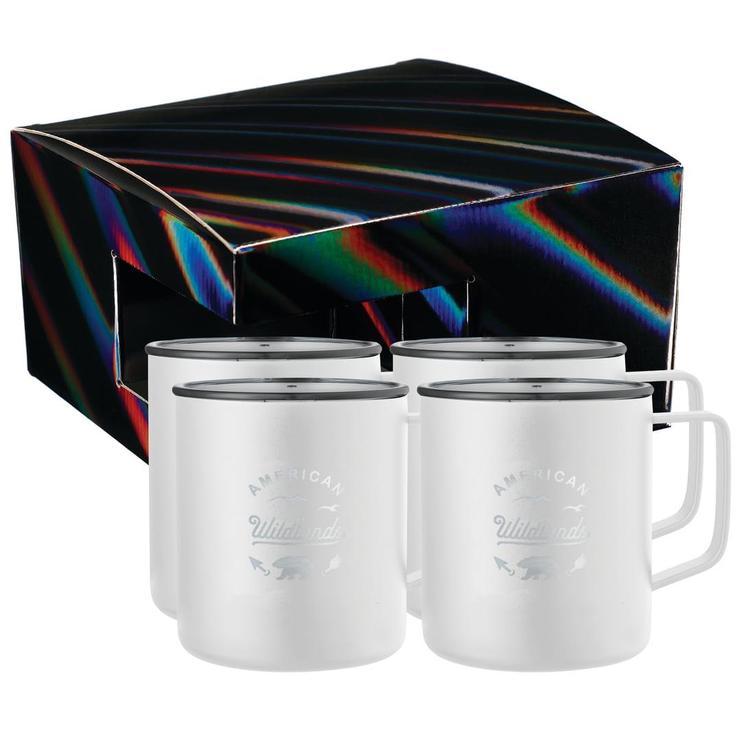 Rover camp mug 14oz powder coated 4 in 1 gift set Black miniatura 10