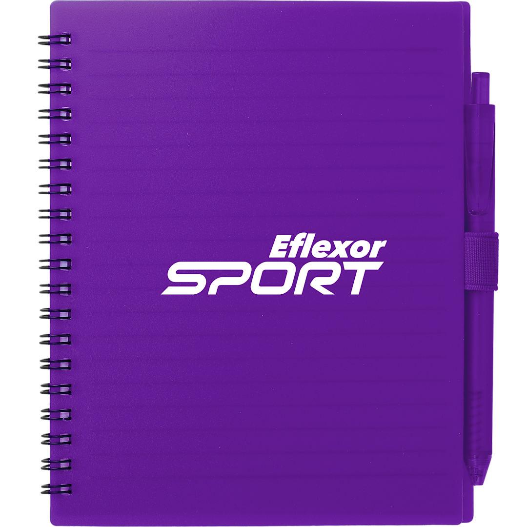 Fsc® recycled 5.5 x 7 spiral notebook w/ rpet pe Black miniatura 23