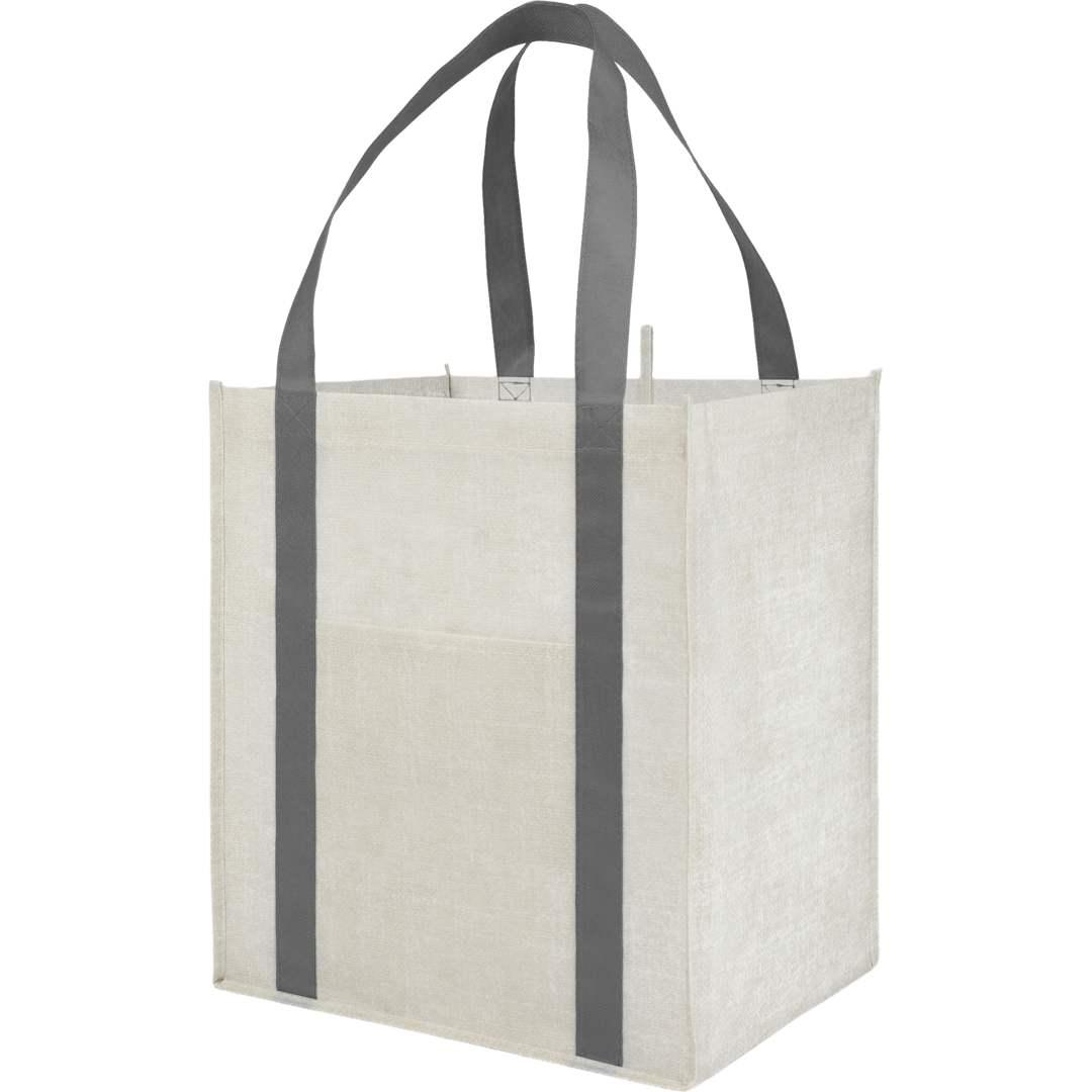 Neptune recycled non-woven grocery tote Black miniatura 9