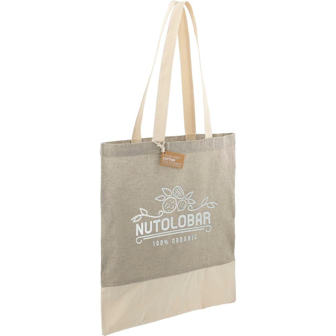 Split recycled 5oz cotton twill convention tote Grey miniatura 24
