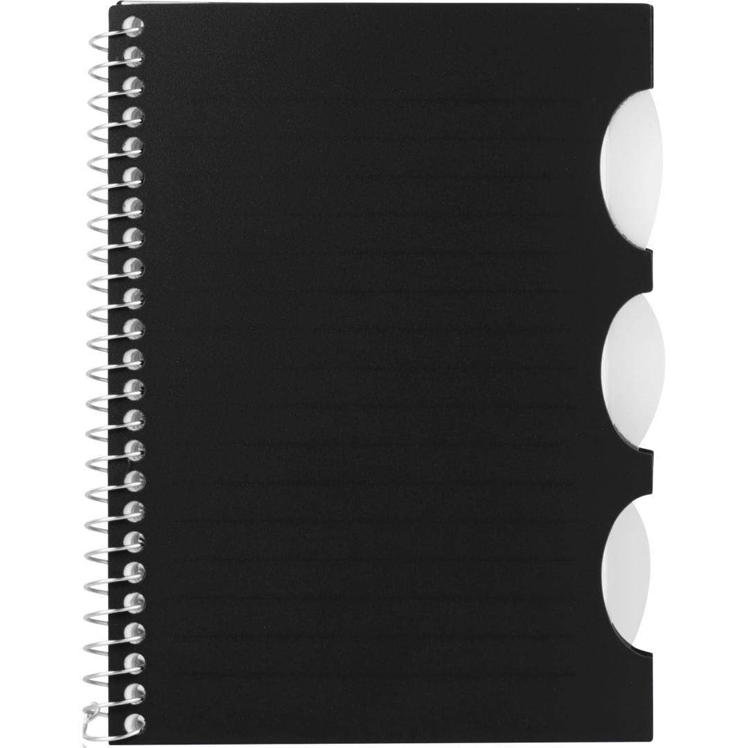 Fsc® recycled 4 x 6 multitask notebook Black front