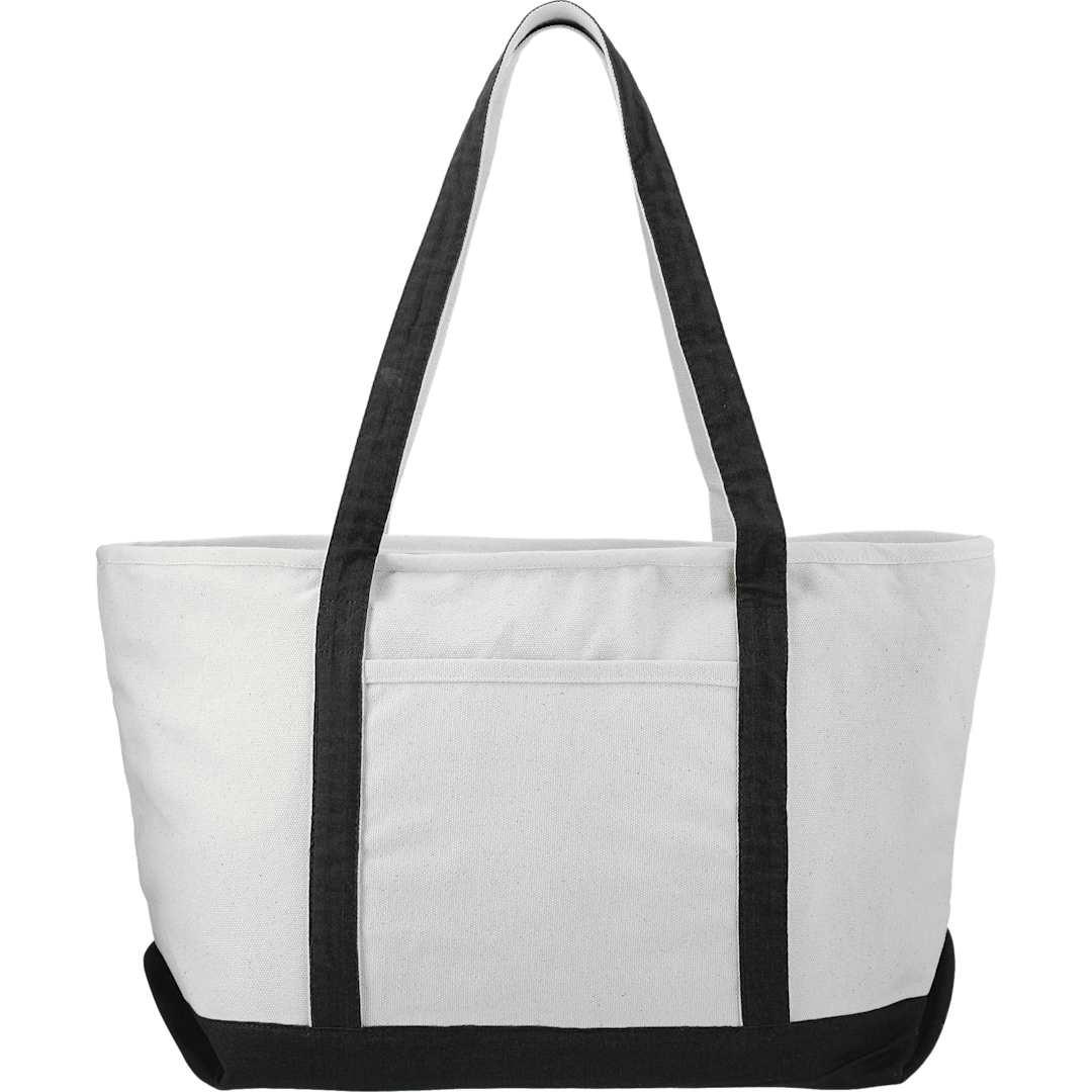 Baltic 18oz cotton canvas zippered tote Black front