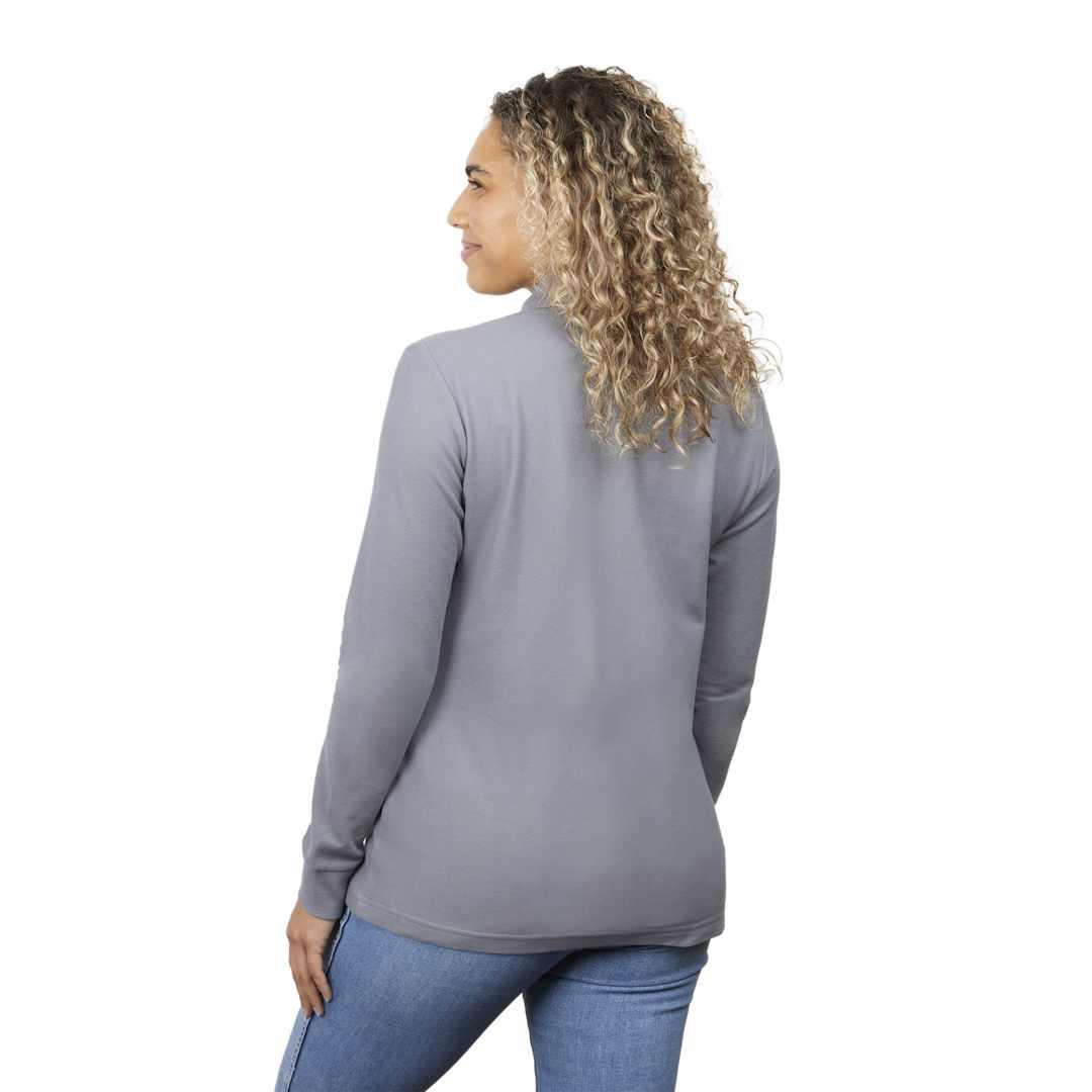 Palo long sleeve 100% cotton pique polo - womens Navy Blue miniatura 11