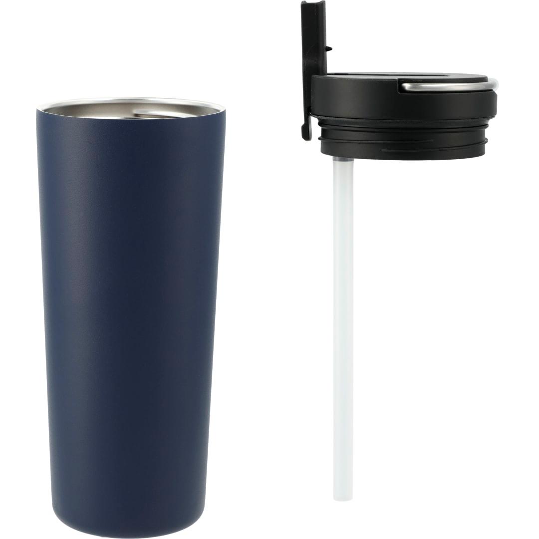 Thor copper insulated tumbler 24oz flip straw lid Black miniatura 16