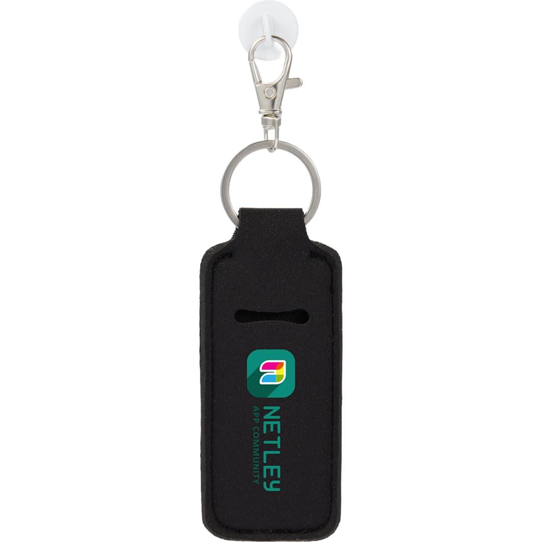 Bottle charm w/ neoprene chapstick holder Black miniatura 7