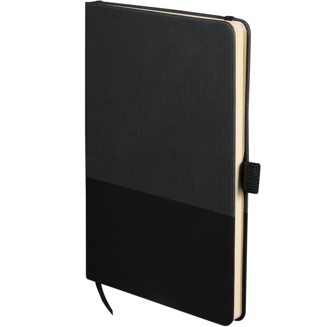 5.5X 8.5 fsc® recycled ribbed bound journal Black miniatura 4