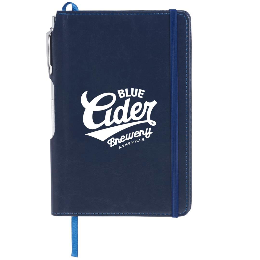 Fsc® mix 6 x 8.5 viola bound notebook with pen Navy Blue miniatura 8