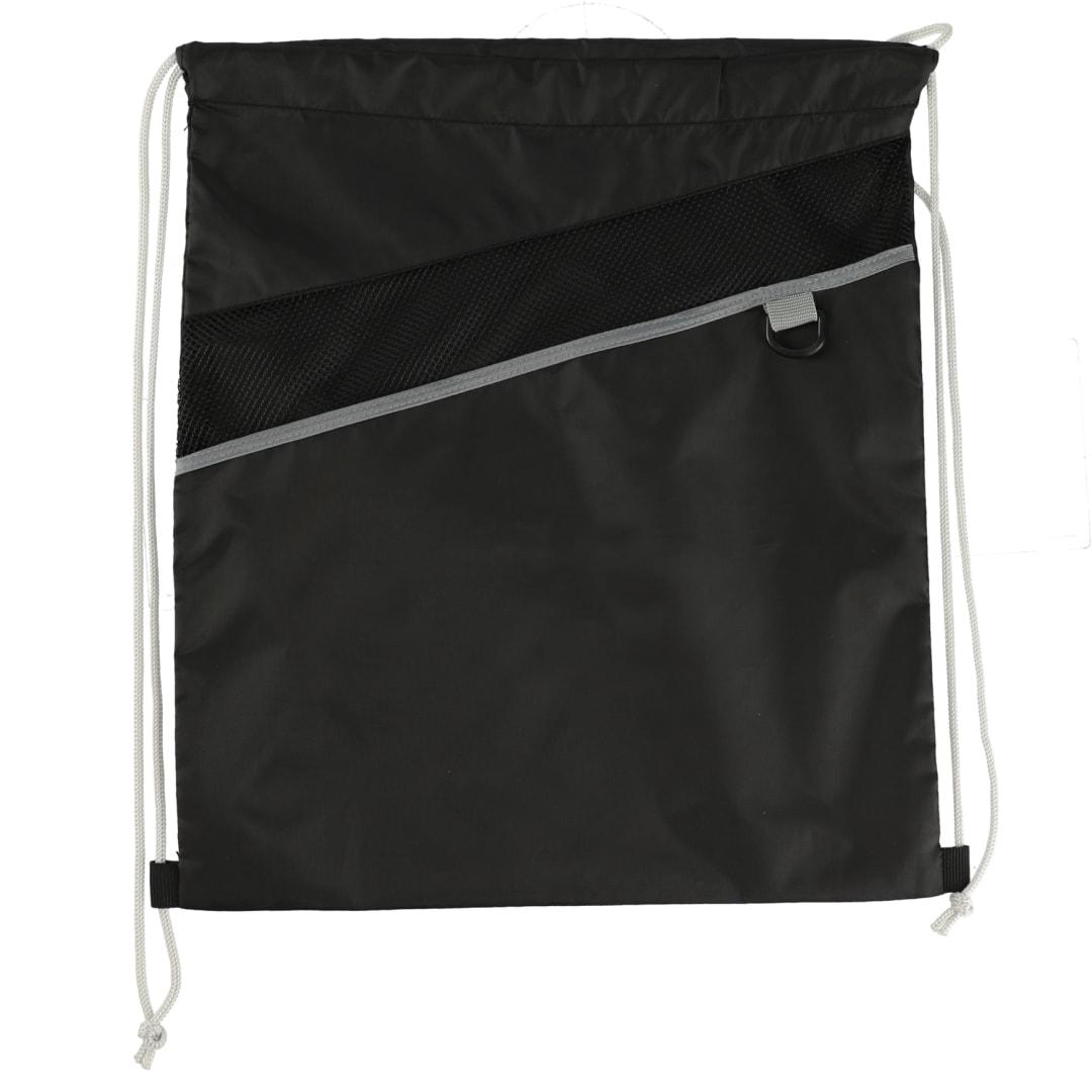 Combo recycled drawstring bag Black front