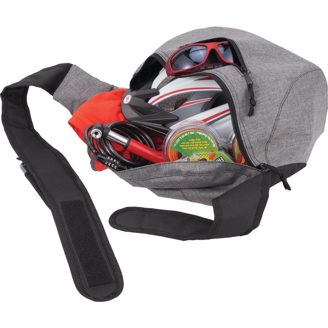 Brooklyn deluxe sling backpack Graphite front