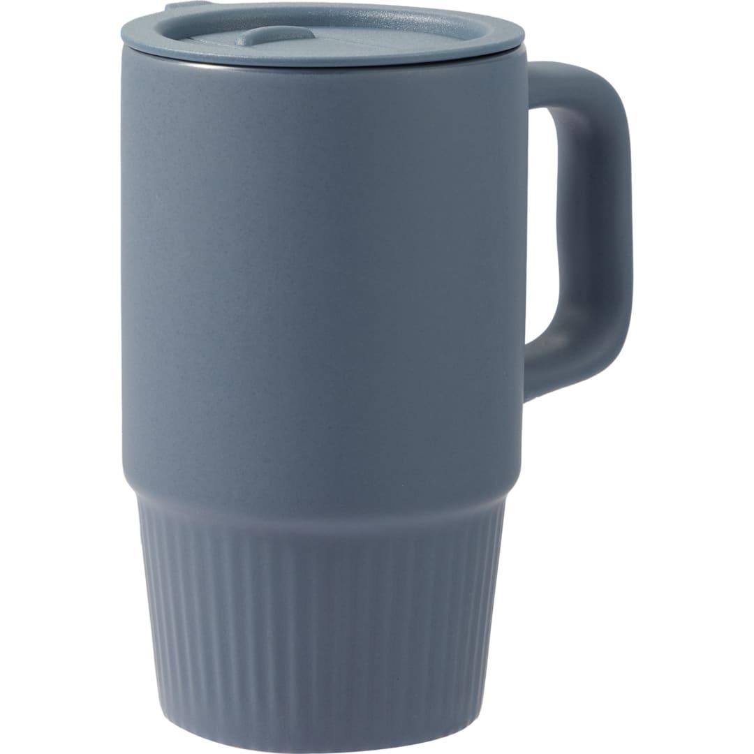 Camden 13oz ceramic mug w/ lid Black miniatura 13