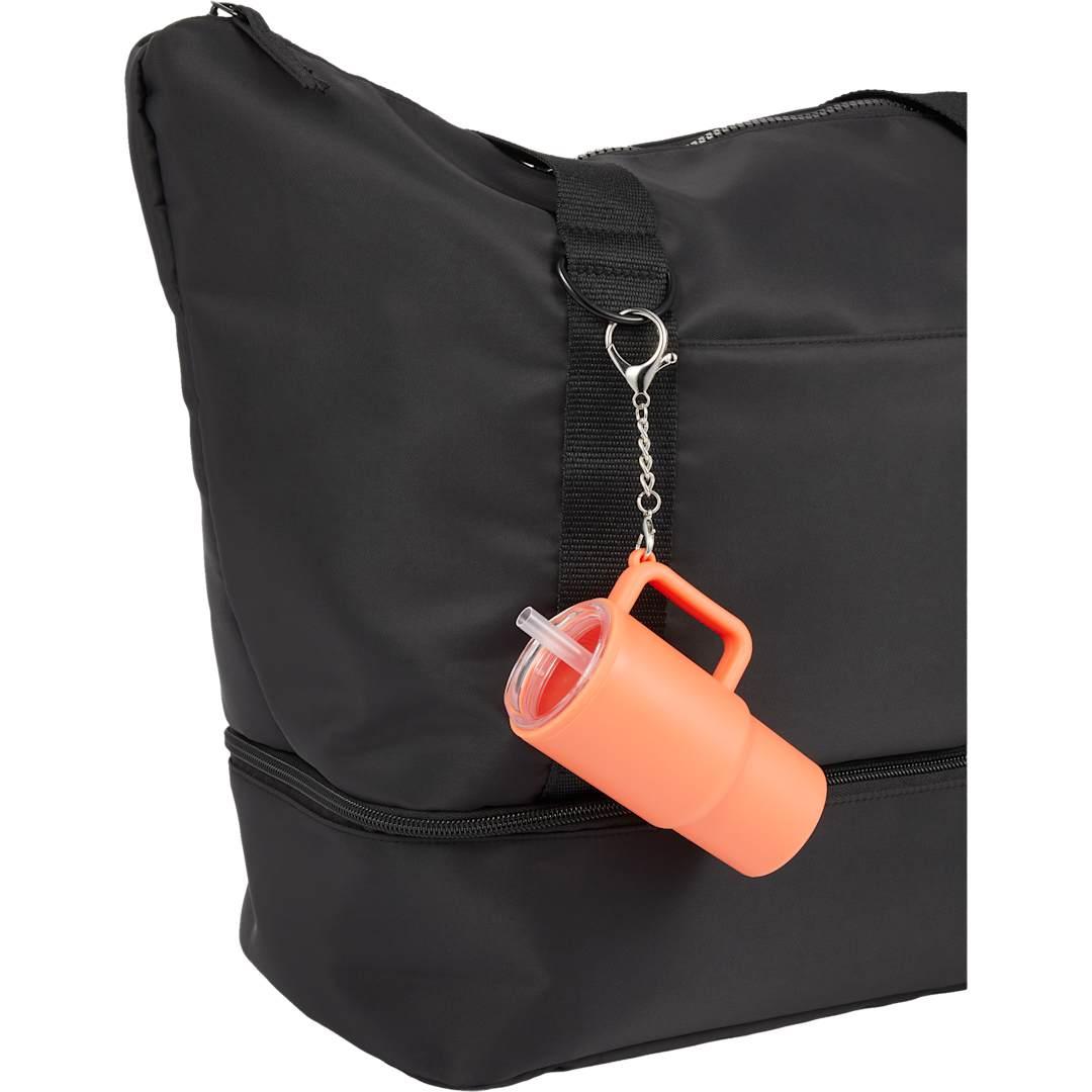 Shot glass tumbler w/ keychain 4oz Black miniatura 41
