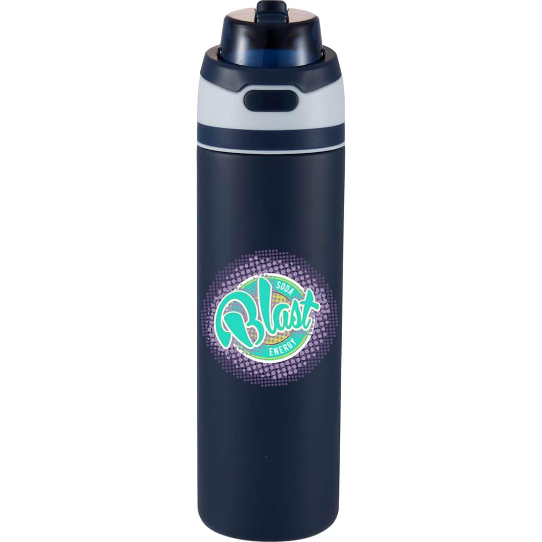 Elvin 28oz recycled stainless flip straw bottle Black miniatura 37
