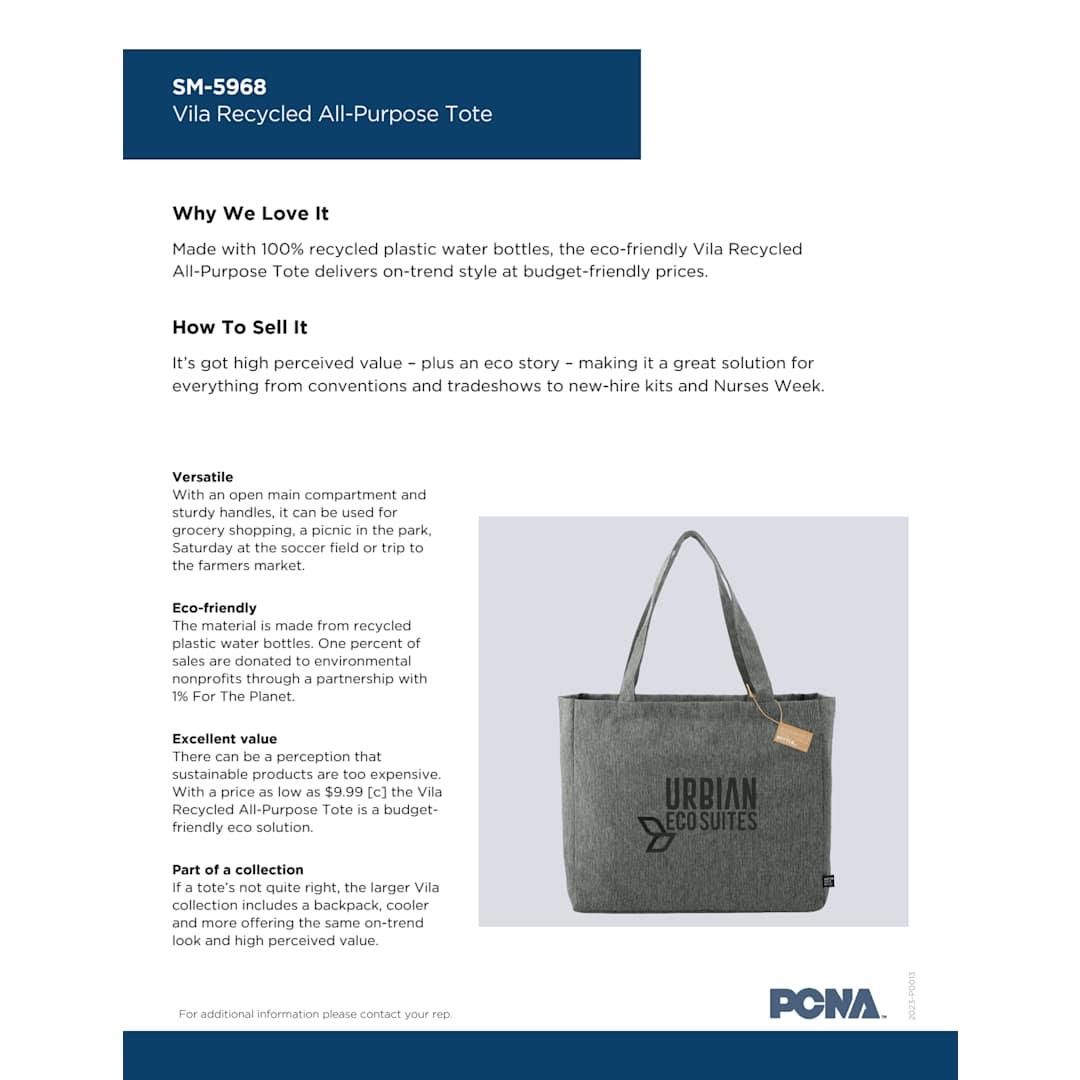 Vila recycled all-purpose tote Graphite miniatura 5