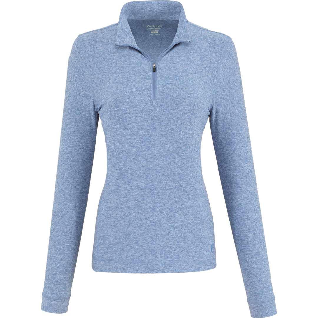 Wellable womens knit 1/4 zip Dark Gray miniatura 5