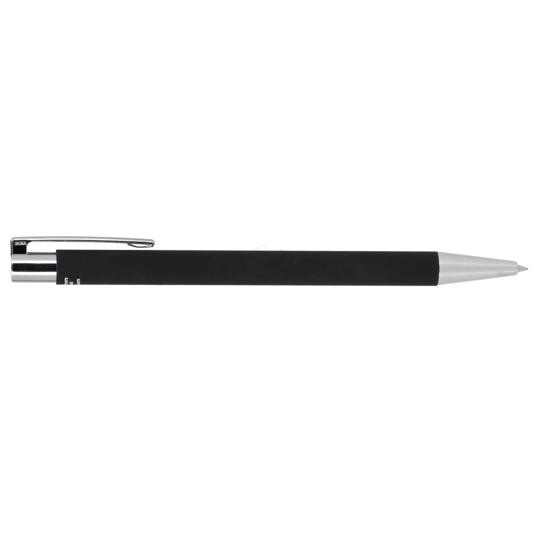 Maxi recycled aluminum soft touch gel pen Black miniatura 4