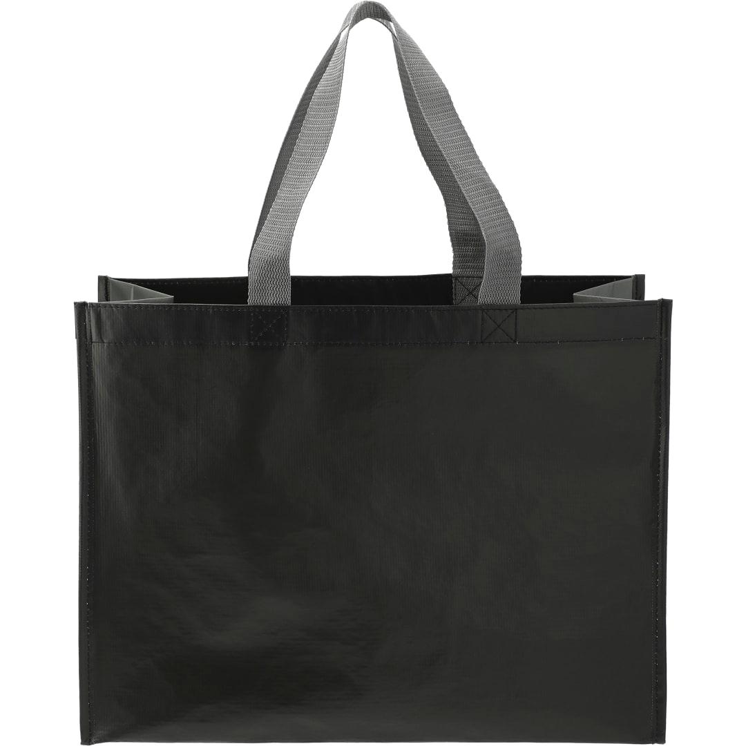 Rpet laminated matte shopper tote Black miniatura 4