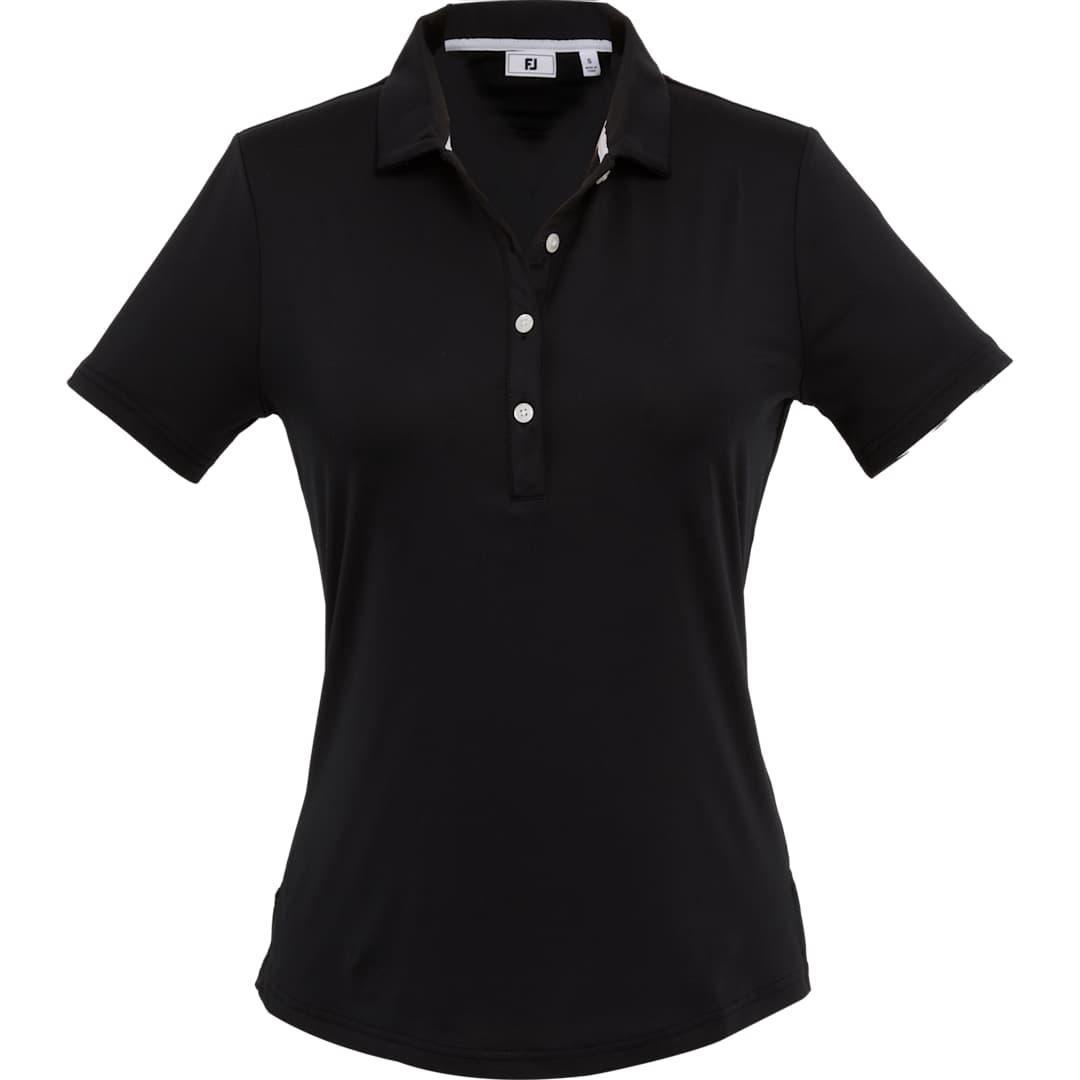 Footjoy womens solid lisle polo White miniatura 16
