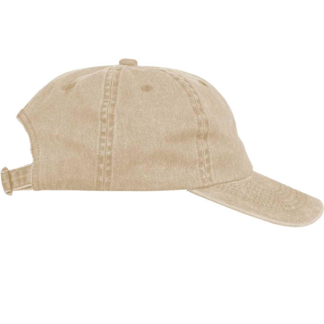 Recycled cotton washed 6 panel dad ballcap - unisex Khaki miniatura 9