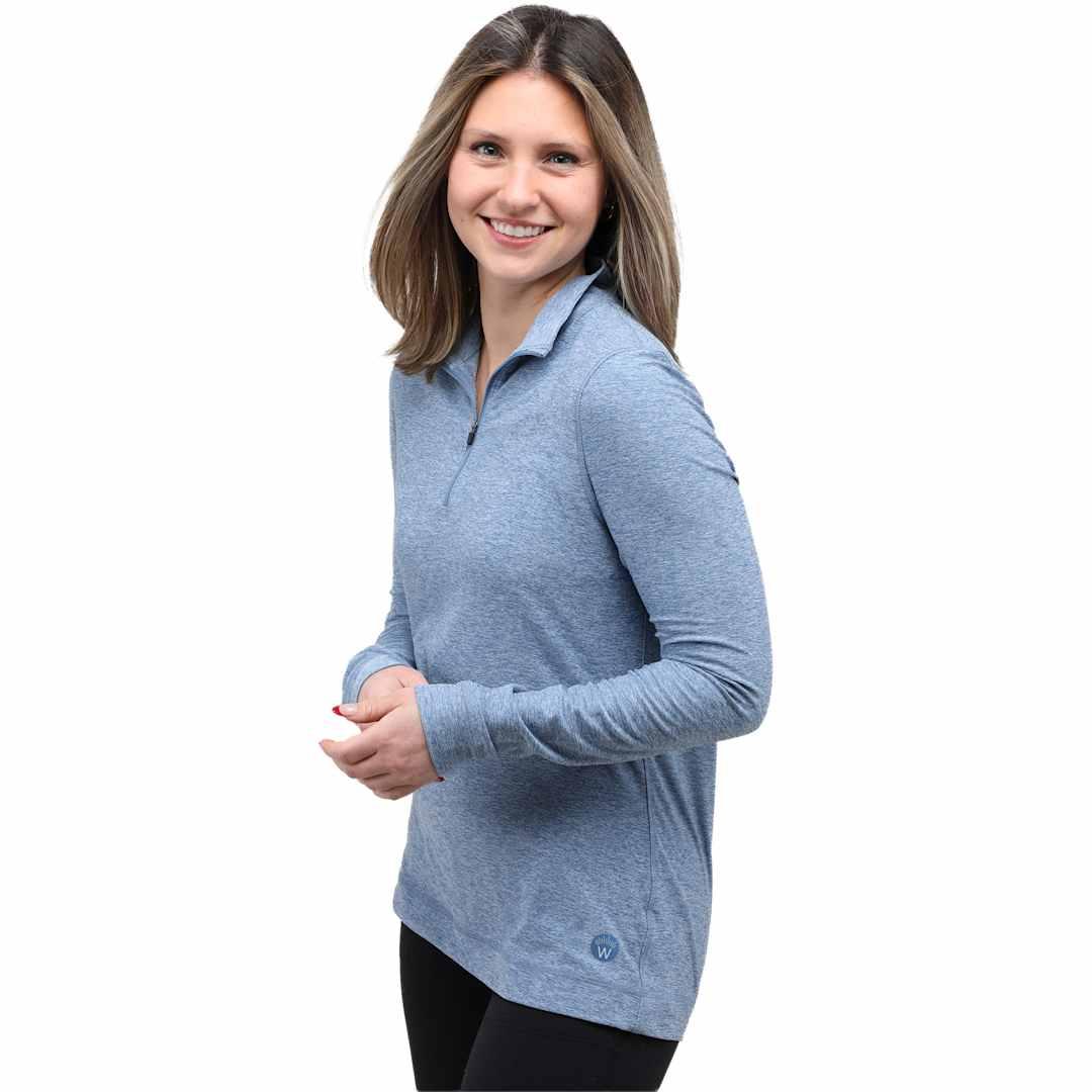Wellable womens knit 1/4 zip Dark Gray miniatura 6