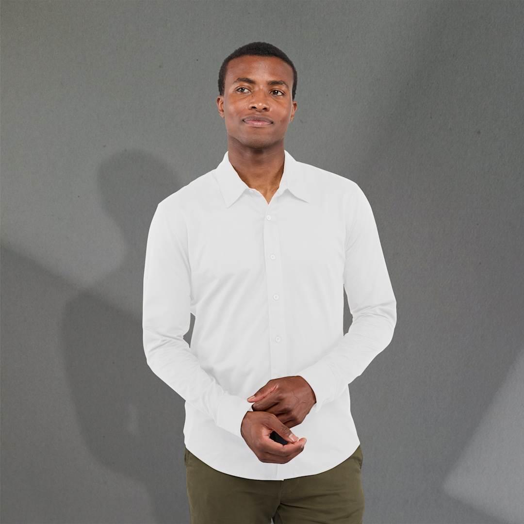 Tatra eco long sleeve knit shirt - mens White miniatura 4